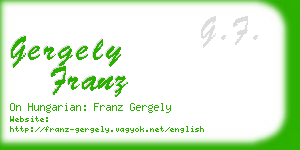 gergely franz business card
